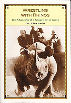 book cover "Wrestling with rhinos"