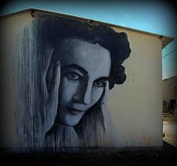 Ruth First, mural by Ben Slow (Wikimedia Commons, Derek Smith, CC BY-SA 2.0)