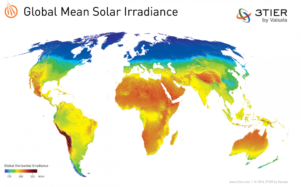 Global mean solar irradiance