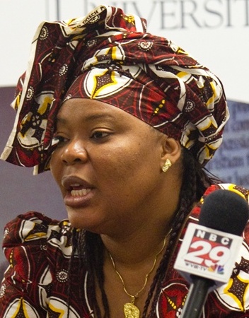 Leymah Gbowee in 2011 (Source: Wikimedia Commons, Jon Styer/Eastern Mennonite University, CC-BY-3.0)