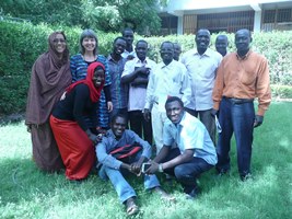 Heleen Smits with attendees to her lecture at the University of Khartoum