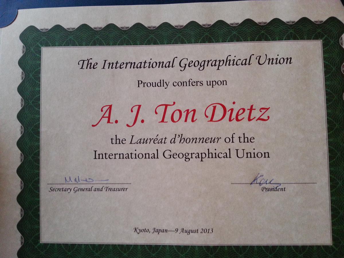 Award International Geographical Union