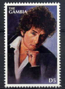 Bob Dylan on a Stamp, Gambia, 1996