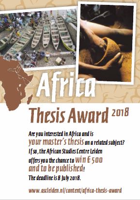 Flyer Africa Thesis Award 2018