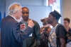 Leo de Haan (former ASCL director), ASCL researcher Akinyinka Akinyoade and Walter Nkwi (Faculty of Humanities)